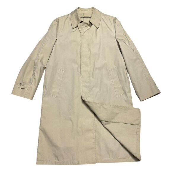 LONDON FOG Vintage Retro 90s Long Trench Business Casual Coat Mens 40R (Large) - Picture 8 of 8